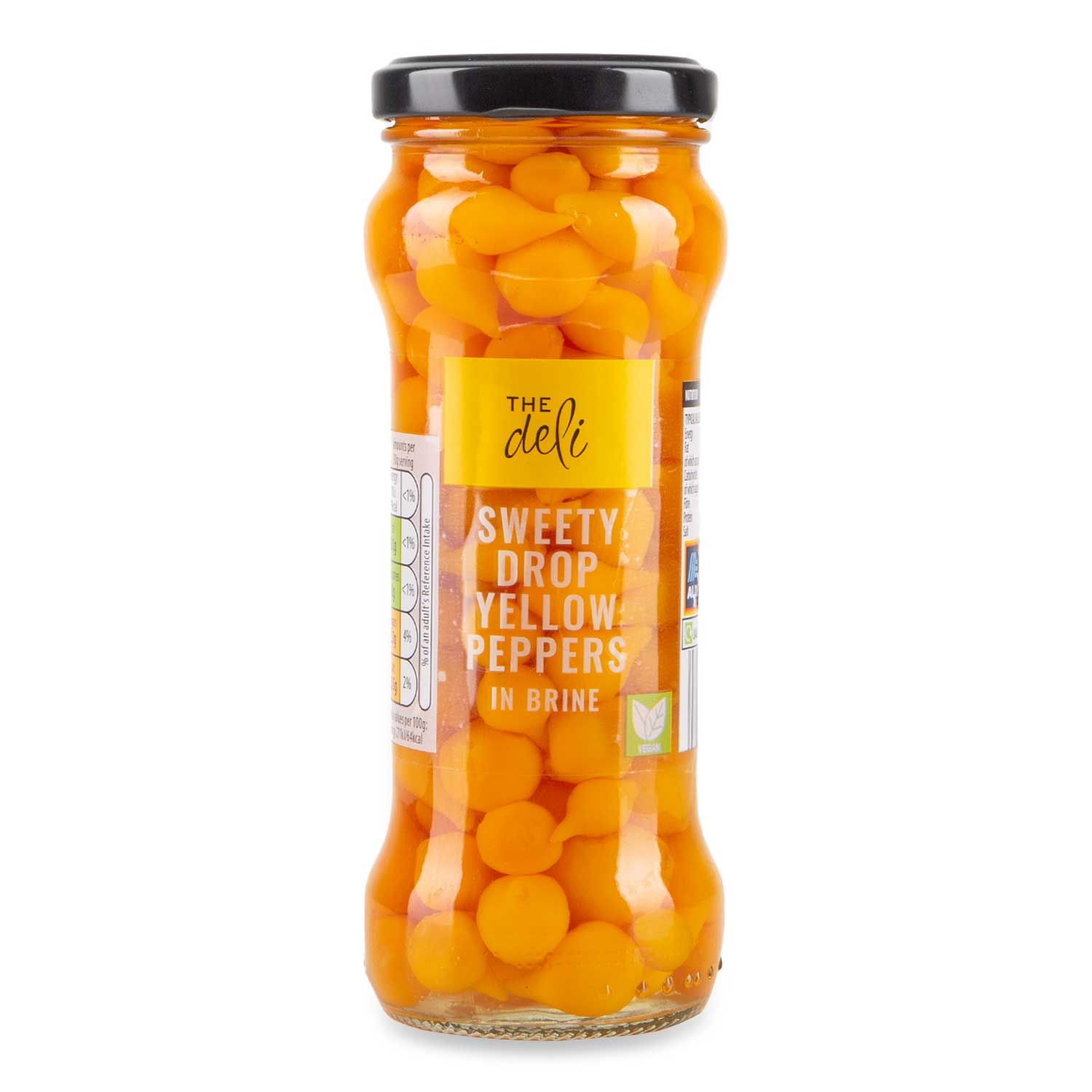 Sweety Drop Yellow Peppers In Brine 235g (150g Drained) The Deli